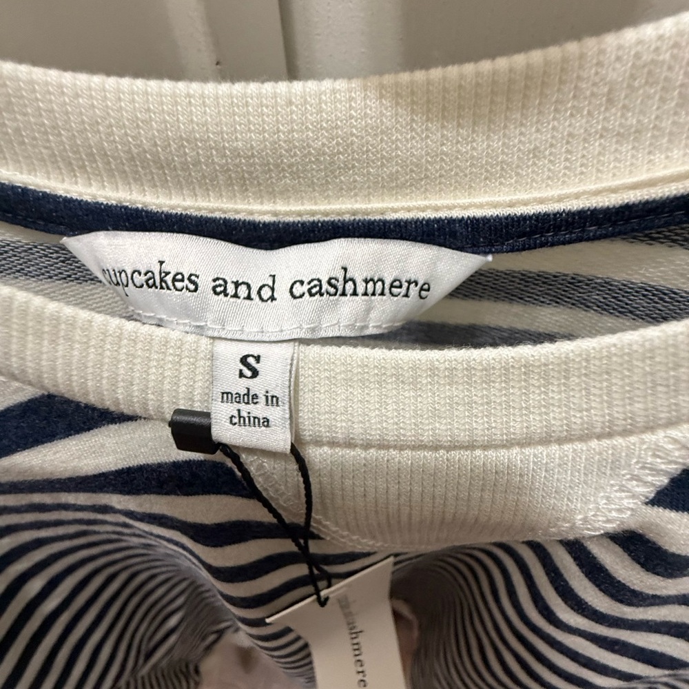 Cupcakes & Cashmere Navy and White Striped Tee - Picture 2 of 4
